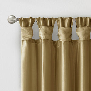 Twist Tab Lined Window Curtain Panel Bronze 50x84'