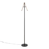 Icicle 65' Modern Swivel Floor Lamp in Black Metal