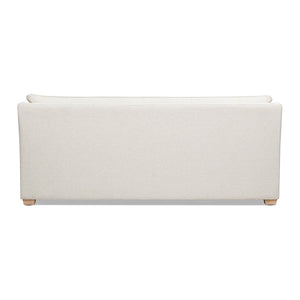 Ada - Flared Arm Contemporary Sofa With Lumbar Pillows - Flax White