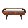 Solid Wood Circular TV Stand