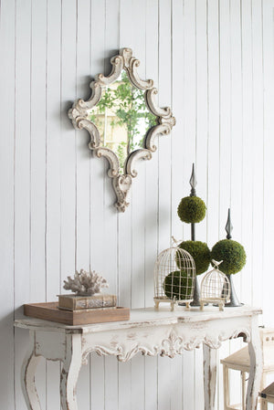 Slimline Wash Console Table, White Washed