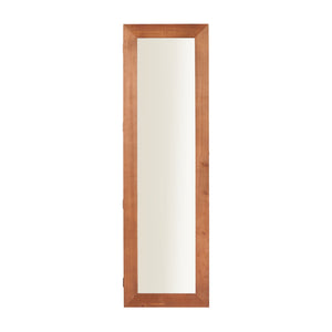 Jewelry Armoire Organizer With Full Length Mirror, Wall Mounted Lockable Cabinet With LED Light