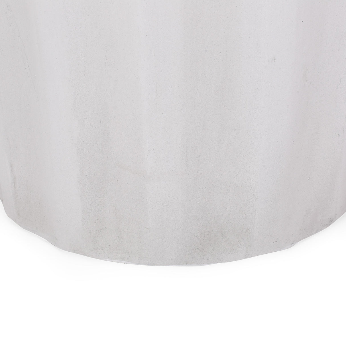 Outdoor Lightweight Concrete Side Table, Antique White