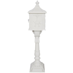 Cast Aluminum Mailbox with Durable Construction – Dark Brown, Black, or White