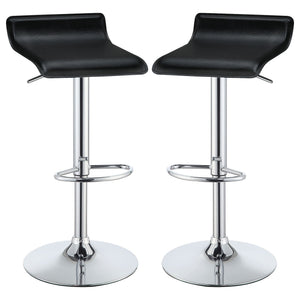 Backless Bar Stool With Adjustable Height - Black