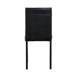 Furniture 5 Piece Metal Dinette Set with Faux Marble Top - Black