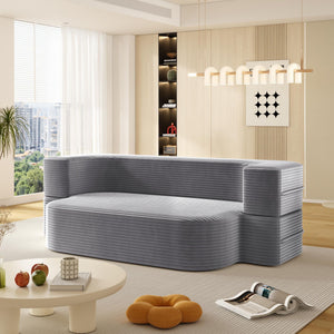 Convertible Floor Sofa Bed With Multi Functional Blanket