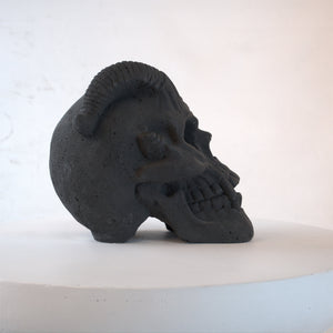 Hand-Forged Flame Skull for Fire Pits and Hearths