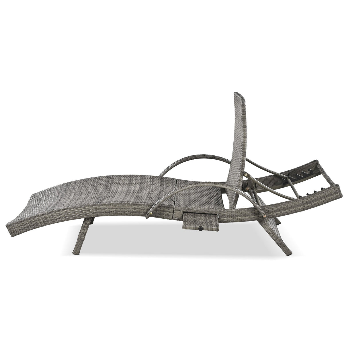K&K 80'' Outdoor Wicker Chaise Lounge Chairs Set of 2
