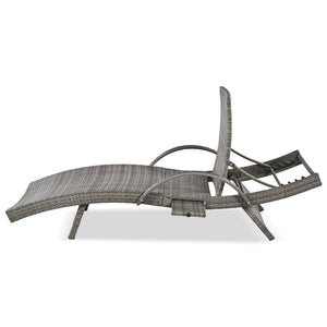 K&K 80'' Outdoor Wicker Chaise Lounge Chairs Set of 2