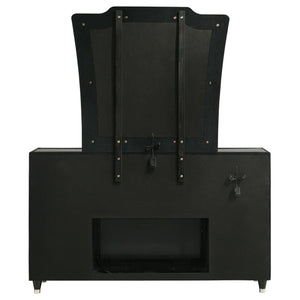 Lorient 8-drawer LED Flame Box Dresser and Mirror Black