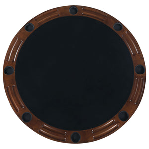 Calloway - Round Game Table With Pedestal Base - Dark Brown