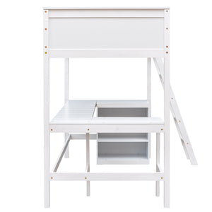 Loft Bed With Shelves With Desk