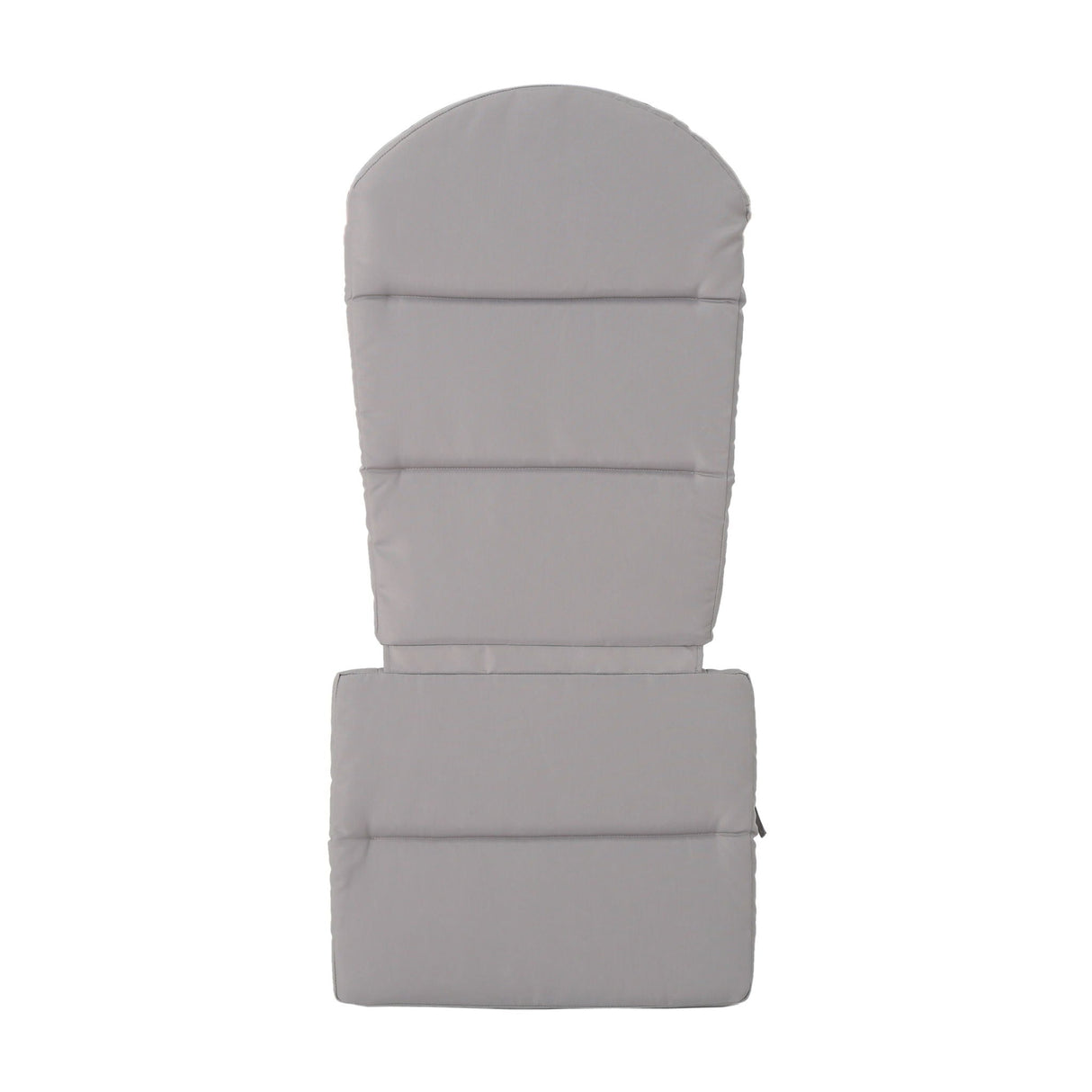 Outdoor Adirondack Chair Cushion With Water Resistant Fabric And Ties - Gray