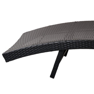K&K 80'' Patio Wicker Chaise Lounge Chairs Set of 2