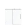 Frameless Single Sliding Soft Close Shower Doors, 5/16" Sgcc Tempered Glass