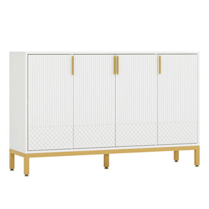 Buffet Sideboard Cabinet With Geometric Doors