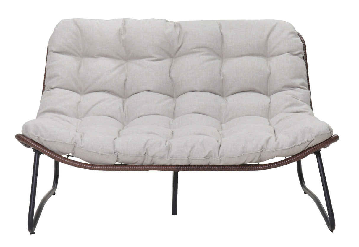 Patio Loveseat Sofa with Luxury Thick Cushion