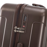 3 Piece ABS Spinner Wheel Luggage Set (Brown)