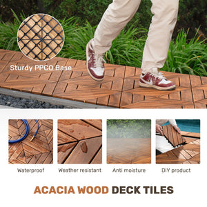 Interlocking Deck Tiles, Diagonal Pattern Outdoor Decking
