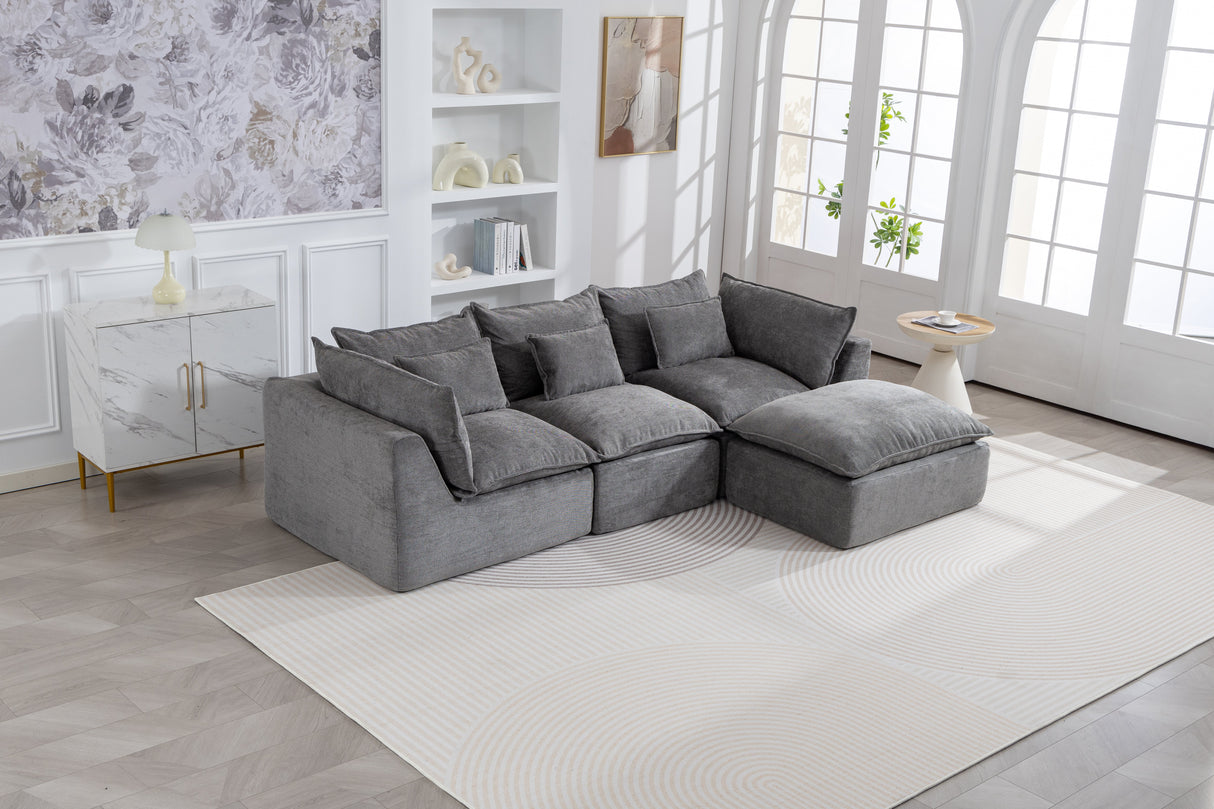 102.3" Width Cloud Couch Oversized Modular Sectional Sofa