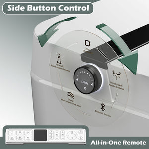 Smart Toilet With Bidet Built-In and Auto Flush - White