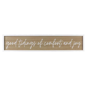 Wood Framed Christmas Wall Sign