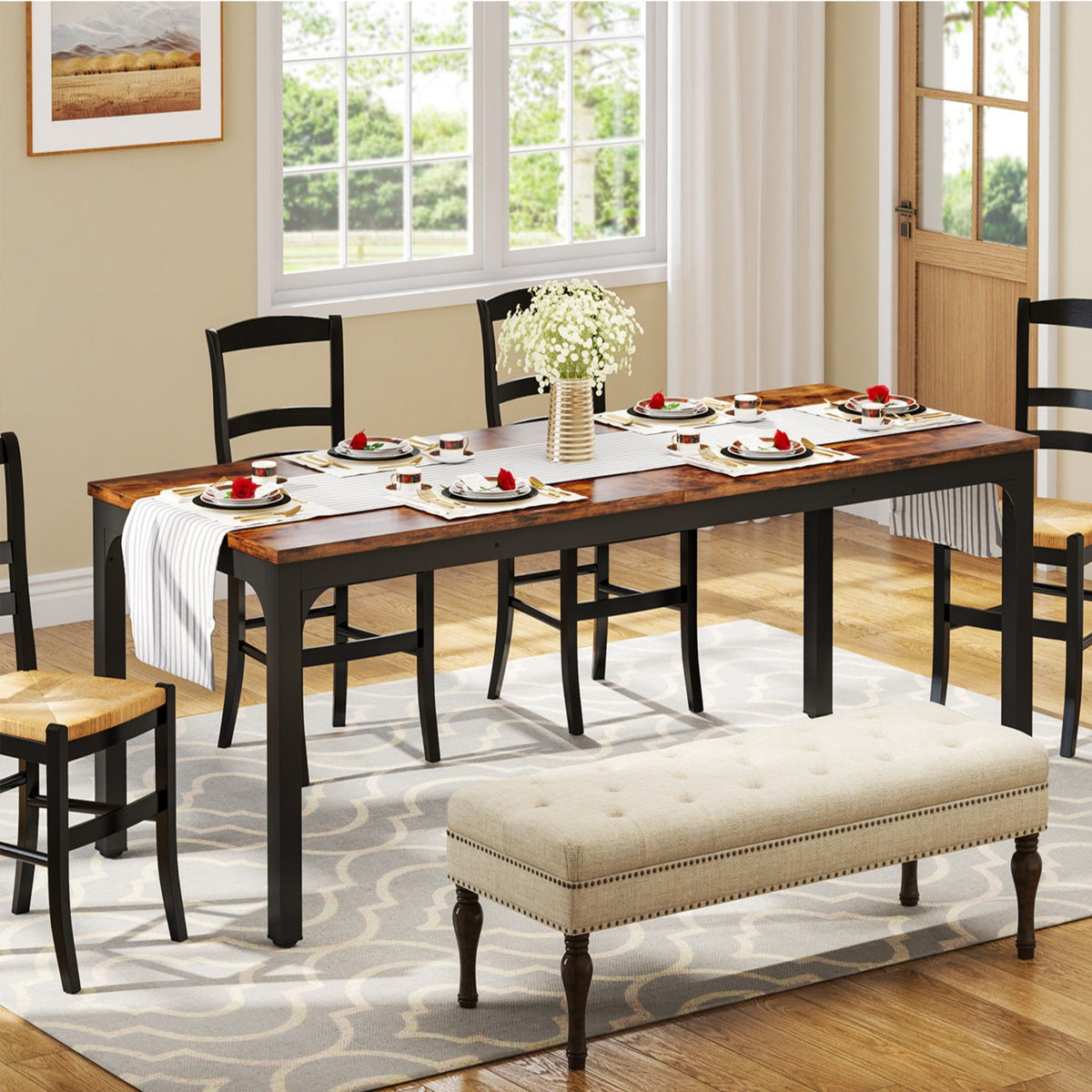 Rectangle Dining Table For 6 - 8 People