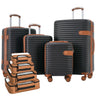 Expandable 4-Piece Spinner Luggage Set With TSA Lock and Nested Storage