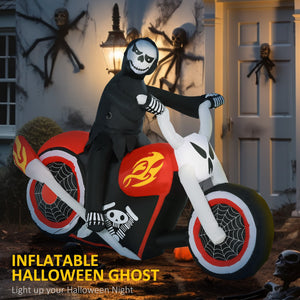 Halloween Inflatables Outdoor Decorations Grim Ghost Biker