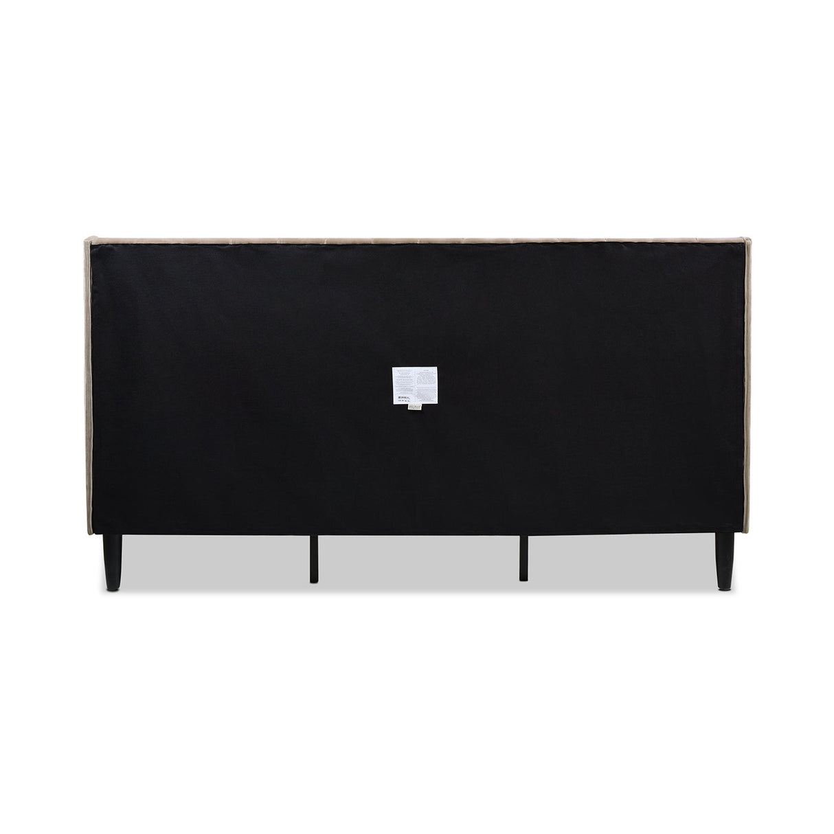 Aspen Vertical Tufted Headboard Platform Bed Set, King, Mink Beige Performance Velvet