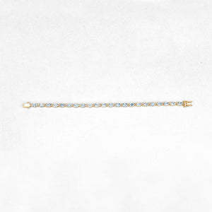 11.22 Carat Genuine Blue Topaz .925 Sterling Silver Bracelet