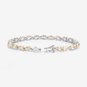 9.03 Carat Genuine Citrine .925 Sterling Silver Bracelet