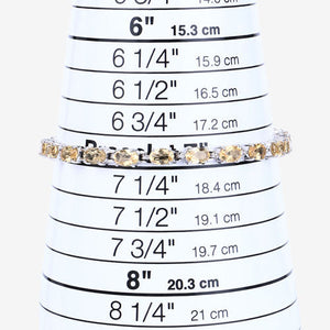 9.03 Carat Genuine Citrine .925 Sterling Silver Bracelet