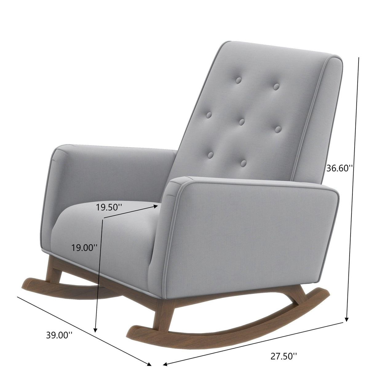 Demetrius - Solid Wood Rocking Chair