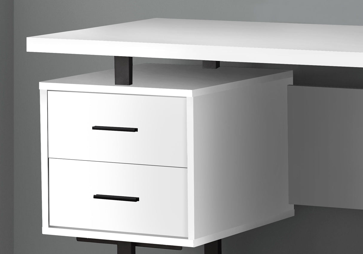 Computer Desk For Home Office, Laptop, Left, Right Set-Up, Storage Drawers, Contemporary & Modern