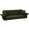 Convertible Double Futon Sofa Bed With Folding Armrests For Living Rooms
