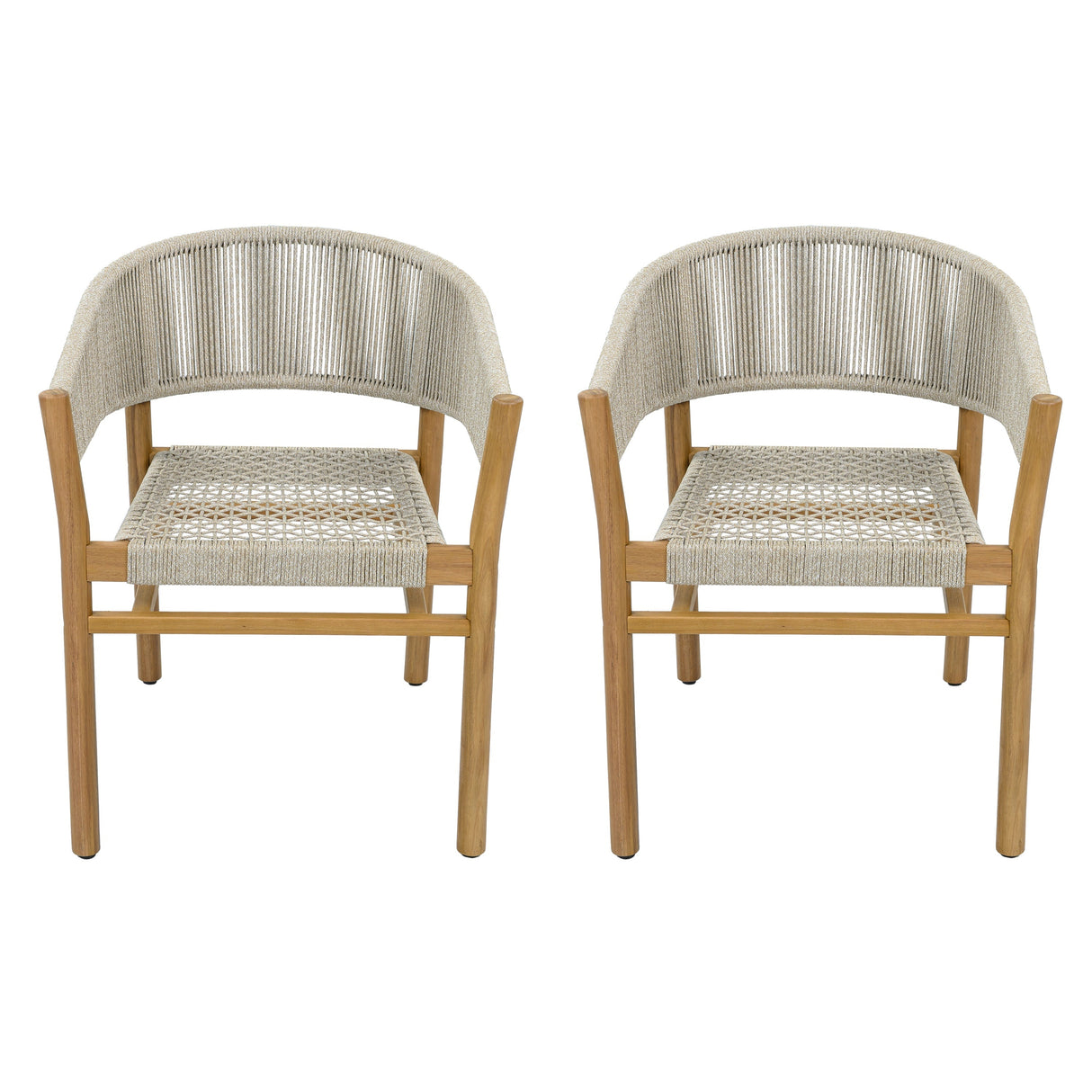 Outdoor Accent Chair Set for 2 Persons