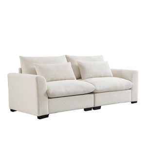 Beige Corduroy Sofa Couch