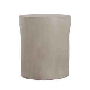 Outdoor Round U-Shape Side Table - Light Gray