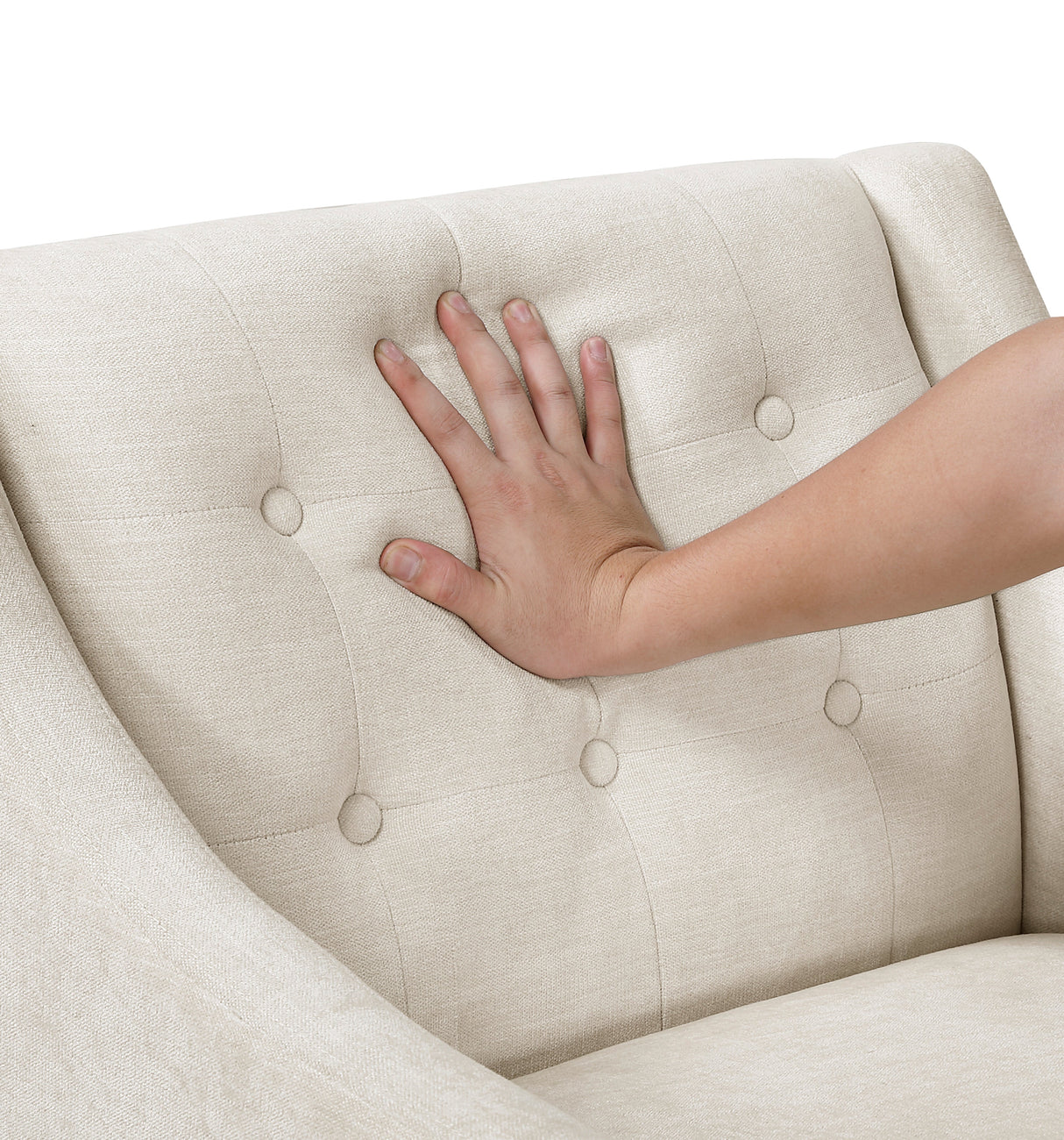 Contemporary Button Tufted Accent Chair