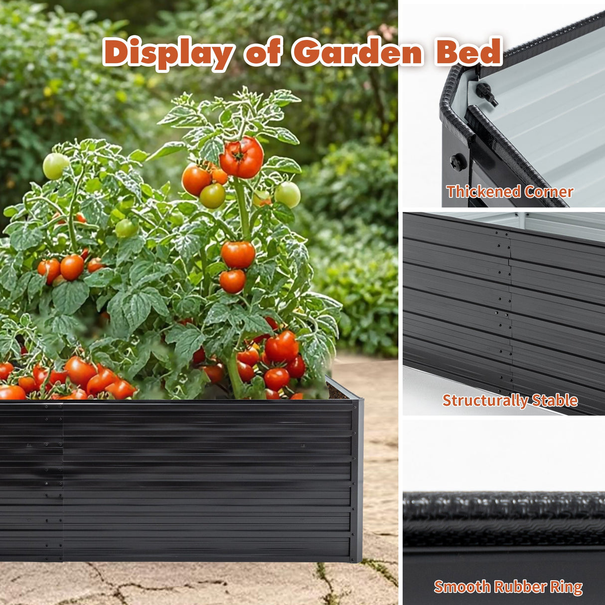 6x3x2 FT Metal Raised Garden Bed