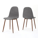 Modern Minimalist Fabric Dining Chair with Iron Legs