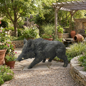 Simulated Wild Boar Resin Garden Statue