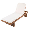 Outdoor Lounge Chair with Acacia Wood Frame and Rattan Weave