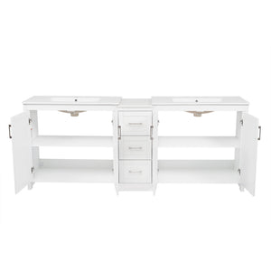 Double Sink Bathroom Vanity With Quartz Countertop