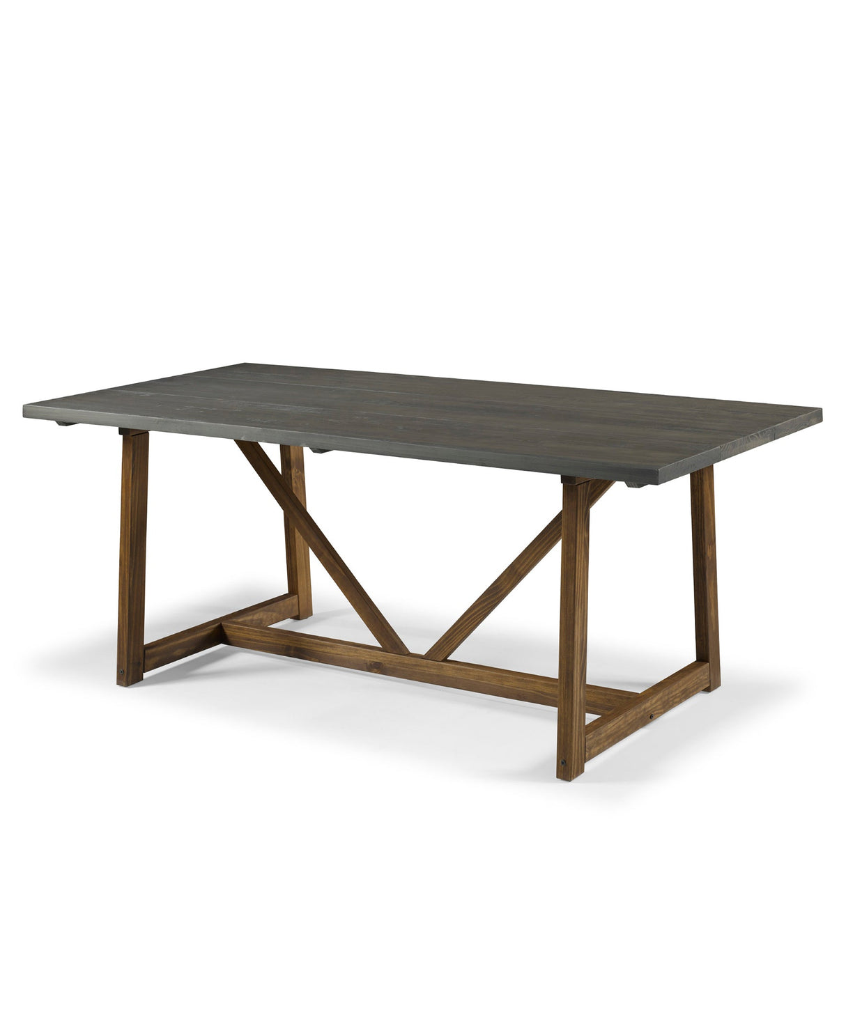 Modern Farmhouse Solid Wood V-Frame Trestle Dining Table