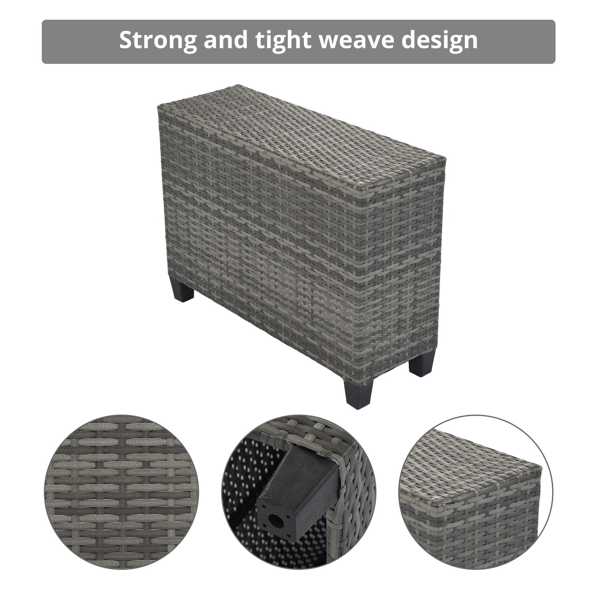 8-piece outdoor wicker round sofa set, half-moon sectional set all weather