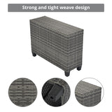 8-piece outdoor wicker round sofa set, half-moon sectional set all weather