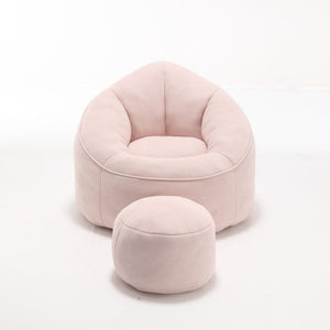 Bedding Bean Bag Sofa Chair High Pressure Foam With Footrest